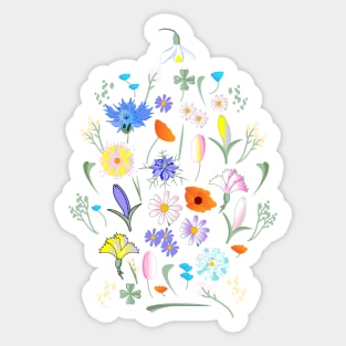 Colorful flowers flower meadow Sticker